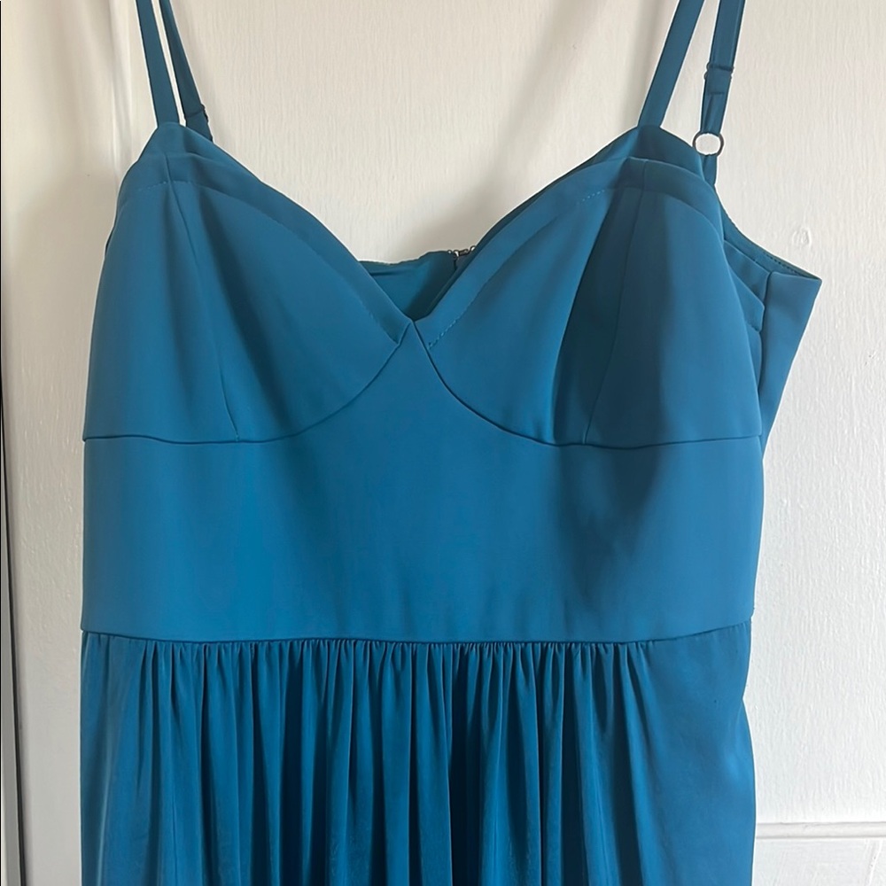 BCBG Max Azria Elegant Teal Maxi Dress - Picture 2 of 6